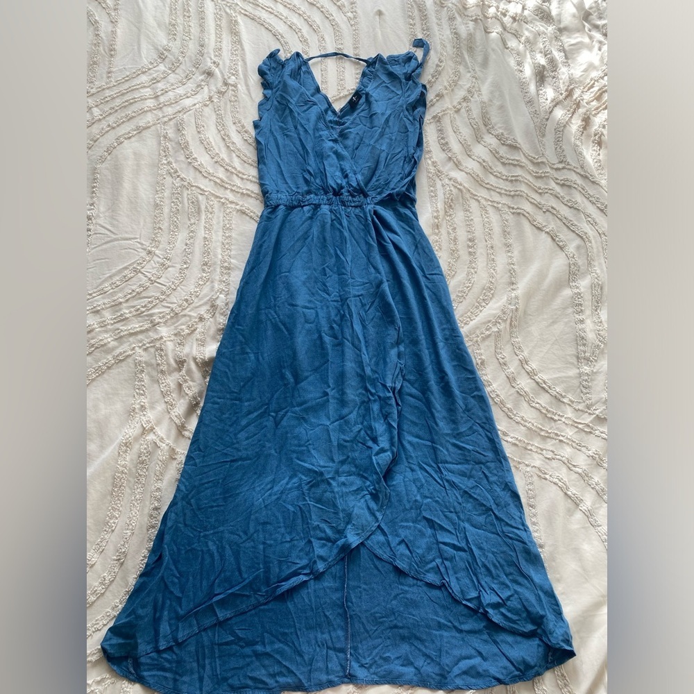 7 For All Mankind Denim Wrap Dress small